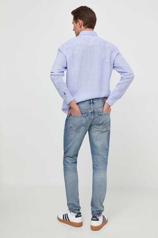 Odzież Pepe Jeans jeansy TAPERED JEANS BURN PM207640 niebieski