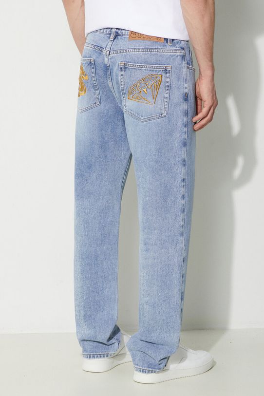 Джинси Billionaire Boys Club Diamond & Dollar Embroidered Denim блакитний B24152