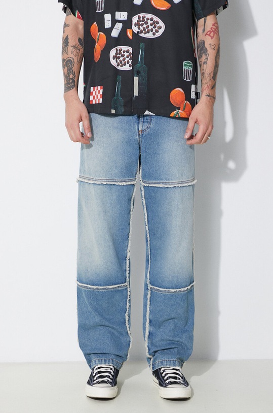 Marcelo Burlon jeans Medium Stone Dnm Straight blue CMYA030S24DEN0013400