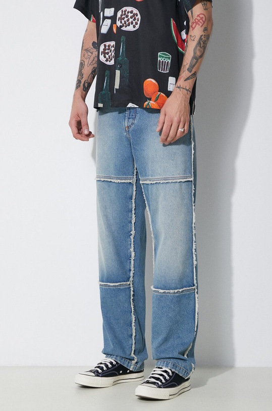 Marcelo Burlon jeans Medium Stone Dnm Straight blue CMYA030S24DEN0013400