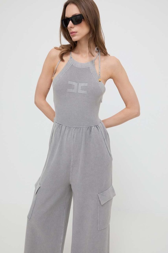 Elisabetta Franchi tuta in cotone KT46S41E2 grigio