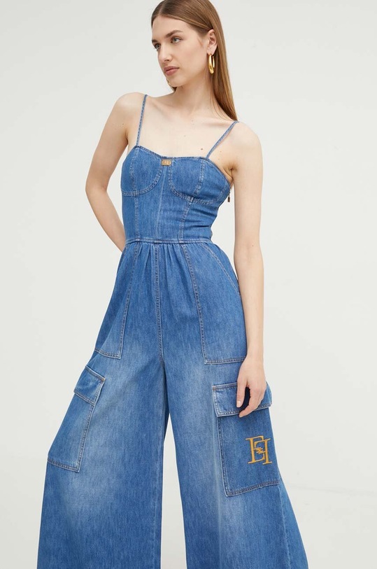 Ολόσωμη φόρμα τζιν Elisabetta Franchi TJ29D41E2 μπλε SS24