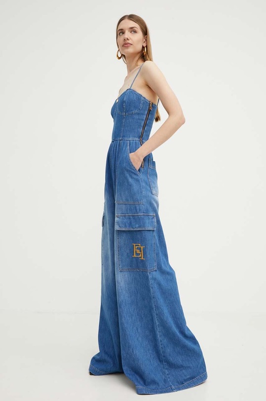 Ολόσωμη φόρμα τζιν Elisabetta Franchi TJ29D41E2 μπλε