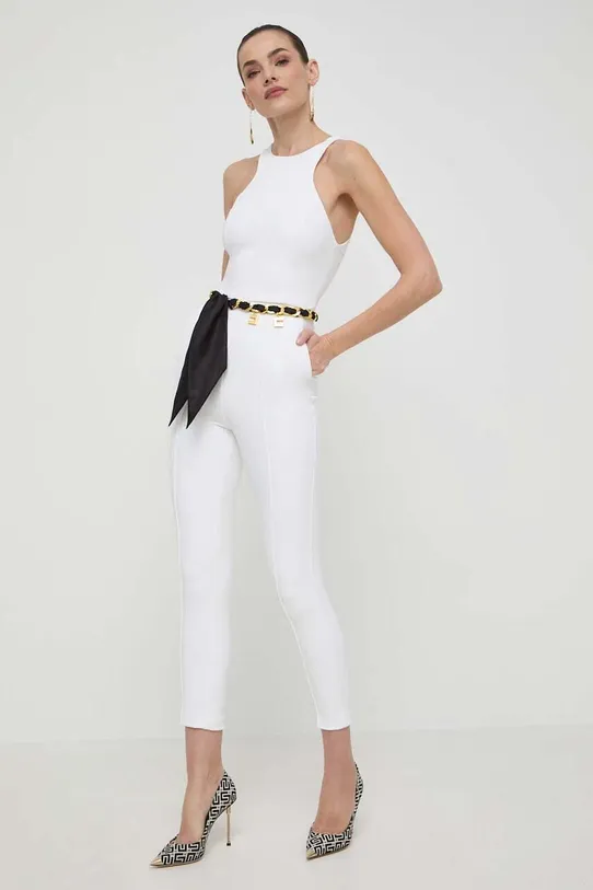 Elisabetta Franchi tuta elegante TUT1041E2 bianco SS24