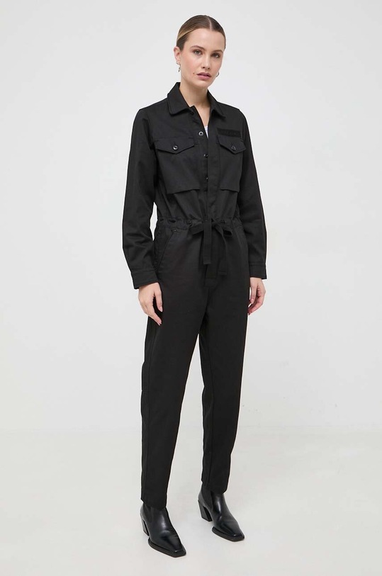 Βαμβακερή φόρμα G-Star μαύρο D24234.C962