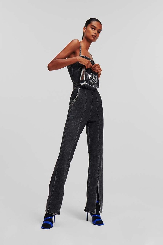 Karl Lagerfeld Jeans salopeta jeans gri 240J1309
