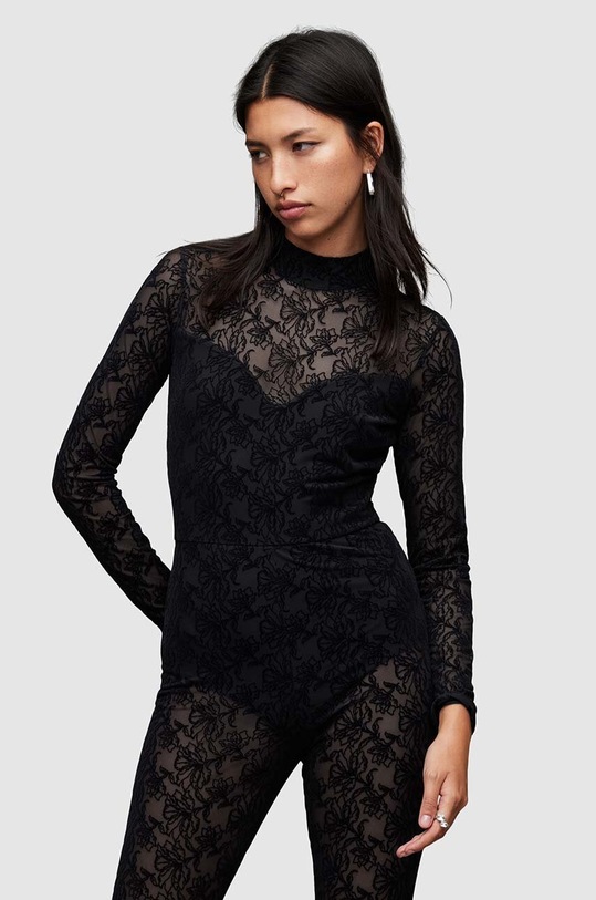 Ολόσωμη φόρμα AllSaints Flocked WP060Z μαύρο SS24
