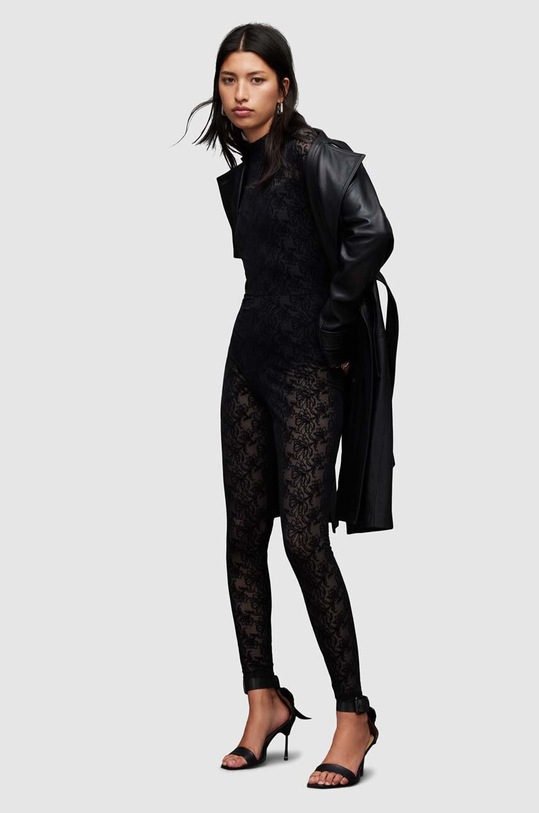 Ολόσωμη φόρμα AllSaints Flocked WP060Z μαύρο