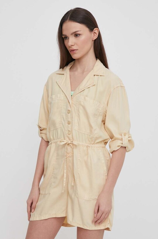 Pepe Jeans kombinezon Elison trzy czwarte beżowy PL230479