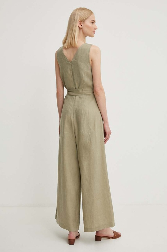 Одяг Лляний комбінезон United Colors of Benetton 4AGHDT009 зелений