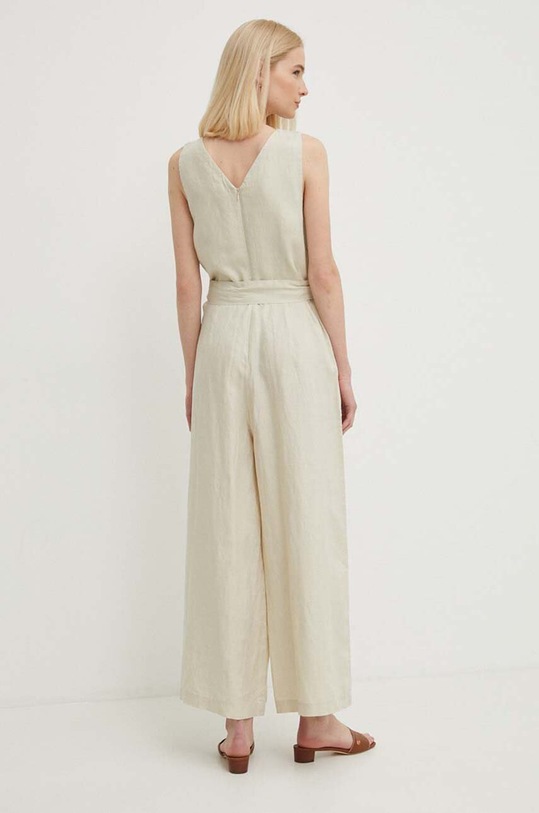 Одяг Лляний комбінезон United Colors of Benetton 4AGHDT009 бежевий