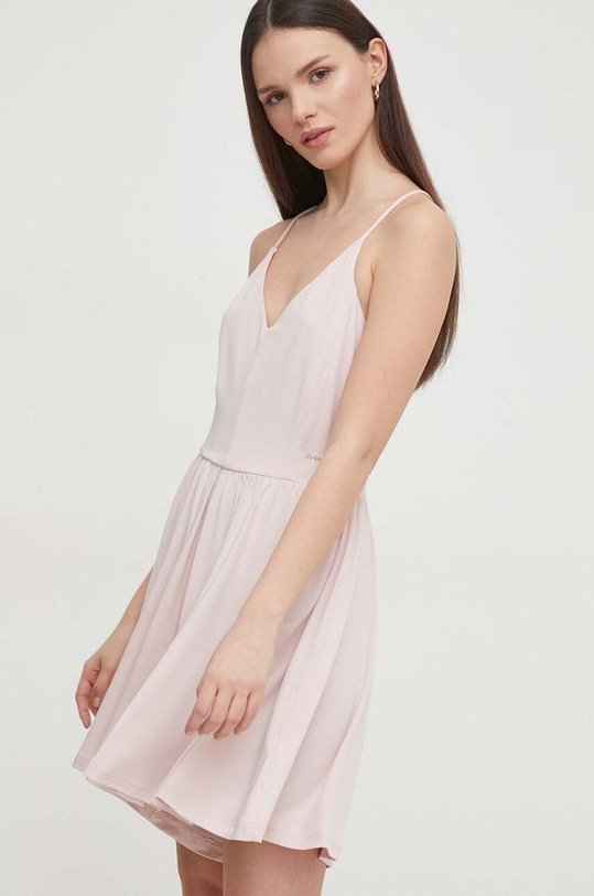 Overal Calvin Klein Jeans pletenina růžová J20J223315