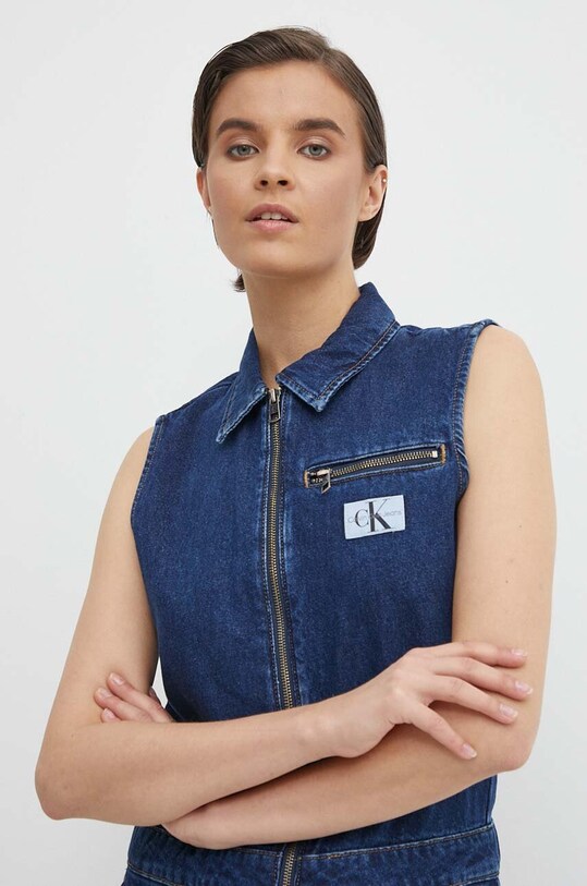 Джинсовий комбінезон Calvin Klein Jeans блакитний J20J222840
