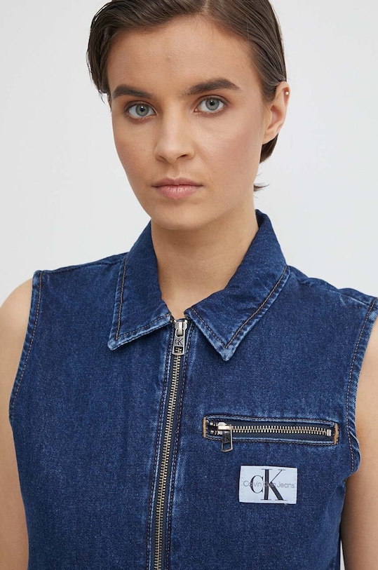 Džínový overal Calvin Klein Jeans J20J222840 modrá