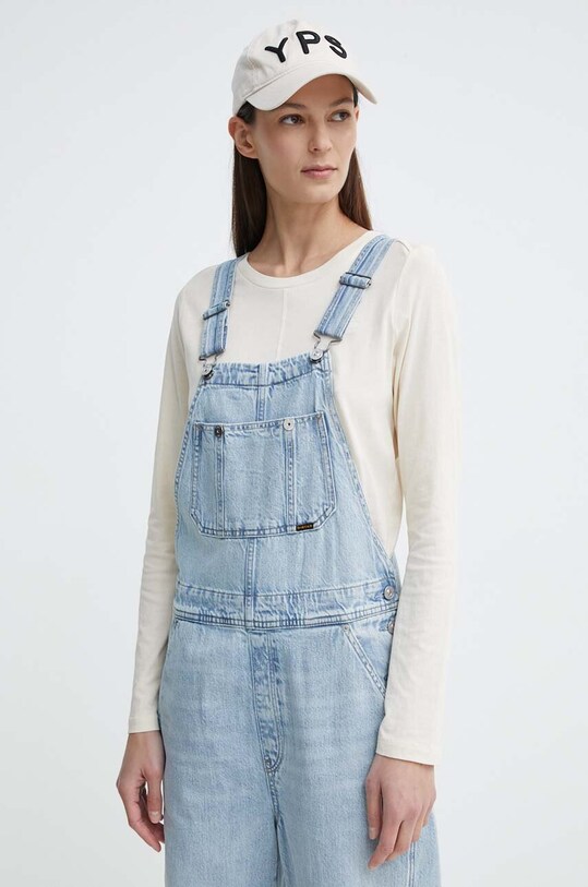 G-Star salopete din denim D24398.D536 albastru SS25