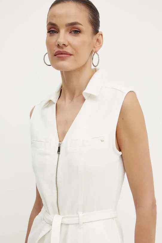 Morgan kombinezon jeansowy SHARL SHARL.OFF.WHITE biały