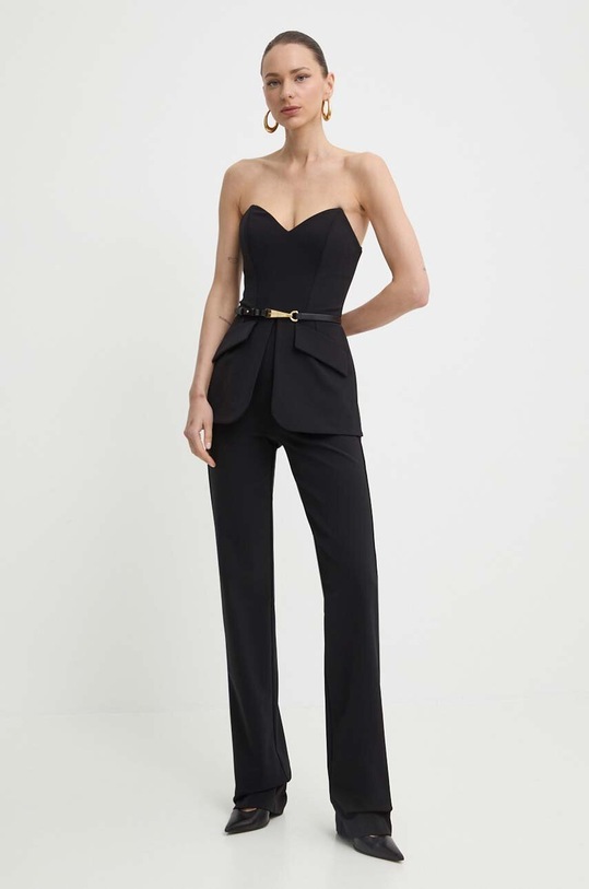 Elisabetta Franchi kombinezon tkanina czarny TU01542E2