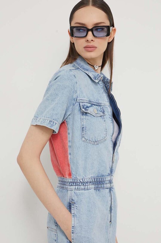 Ολόσωμη φόρμα τζιν Tommy Jeans DW0DW18112 μπλε