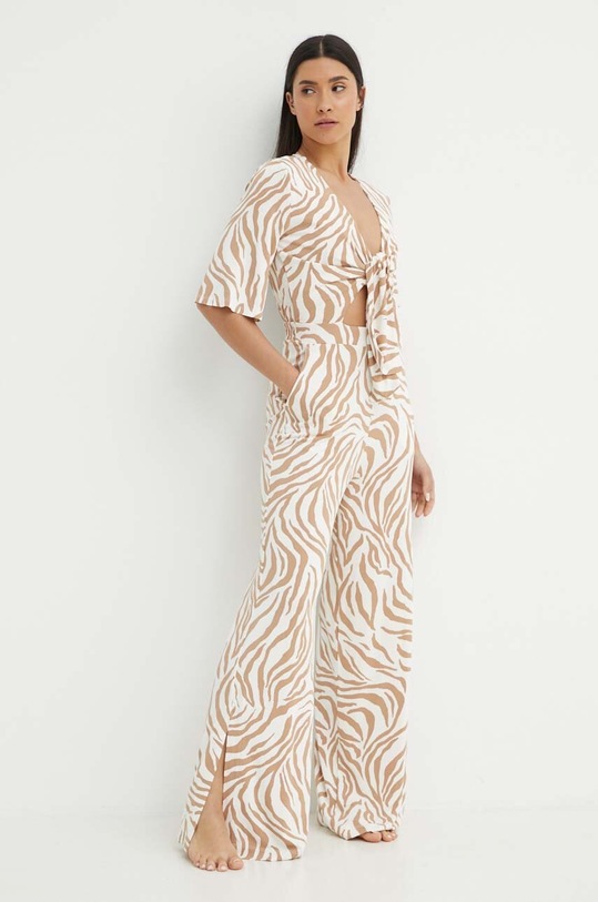 Max Mara Beachwear kombinezon plażowy beżowy 2416641039600
