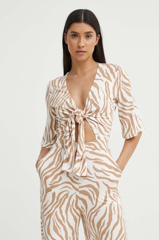 Max Mara Beachwear kombinezon plażowy 2416641039600 beżowy SS24