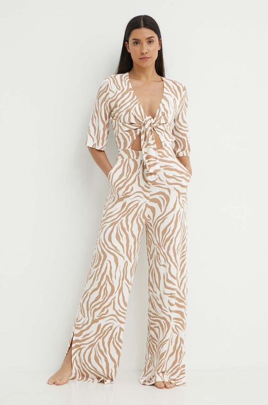 Max Mara Beachwear kombinezon plażowy beżowy 2416641039600