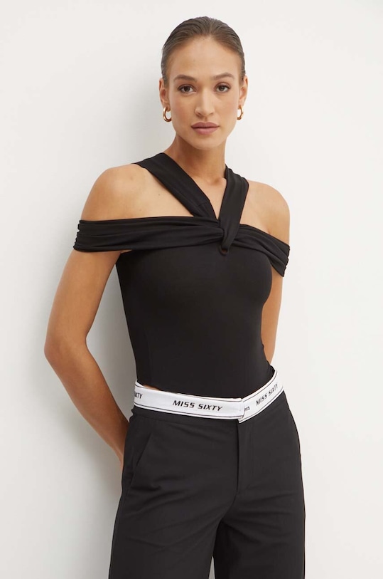 Bardot body ARIE z elastanem czarny 59401TB