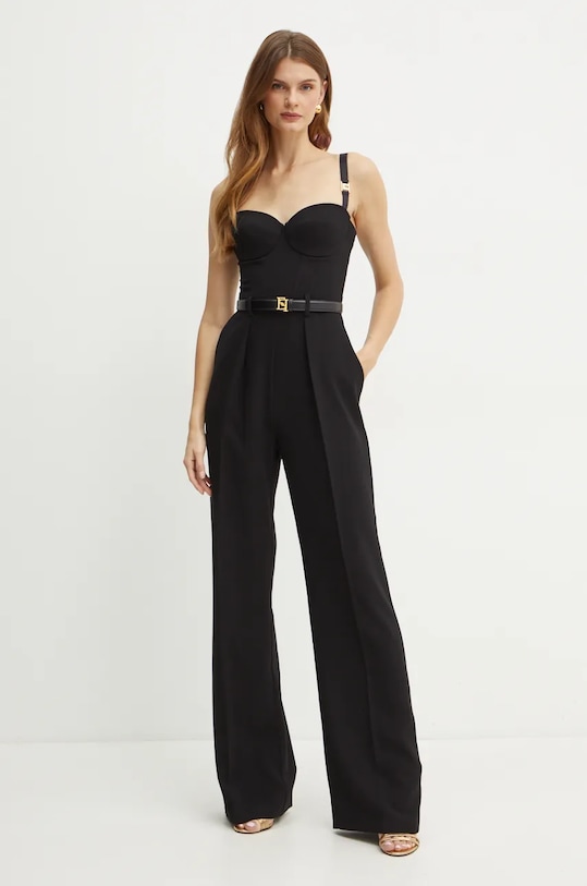 Elisabetta Franchi tuta elegante tessuto nero TU01441E2.NORBLIN