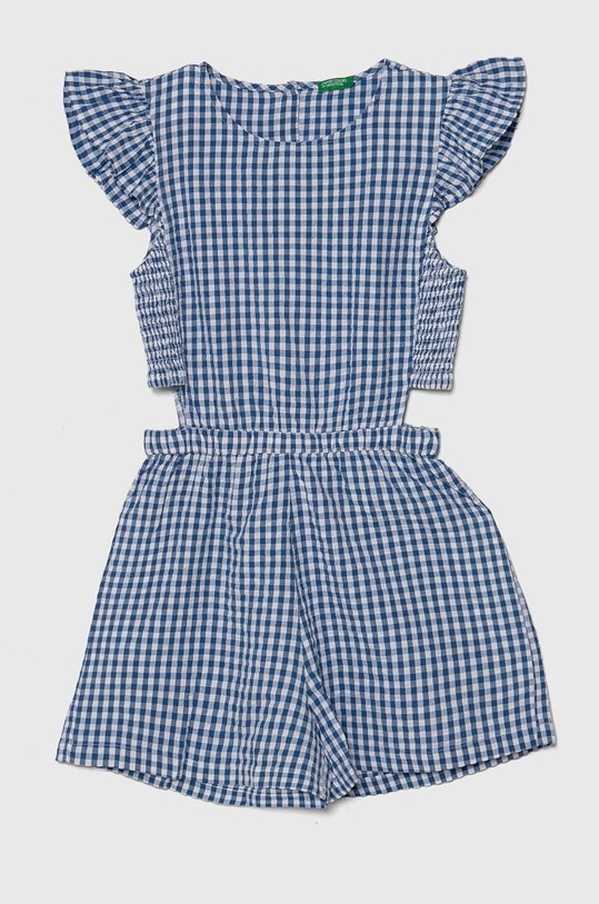 United Colors of Benetton salopetă din bumbac pentru copii cu modele bleumarin 4QKUCT00Q.G.Seasonal