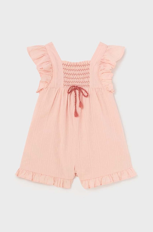 Mayoral kombinezon bawełniany niemowlęcy 1803.4F.Baby.PPYH różowy SS24
