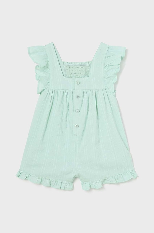 Mayoral kombinezon bawełniany niemowlęcy 1803.4F.Baby.PPYH turkusowy SS24