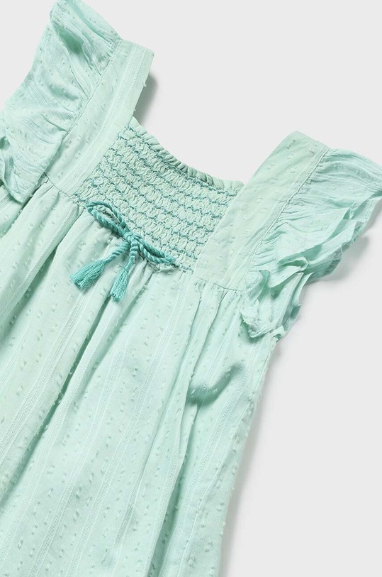 Dziewczynka Mayoral kombinezon bawełniany niemowlęcy 1803.4F.Baby.PPYH turkusowy