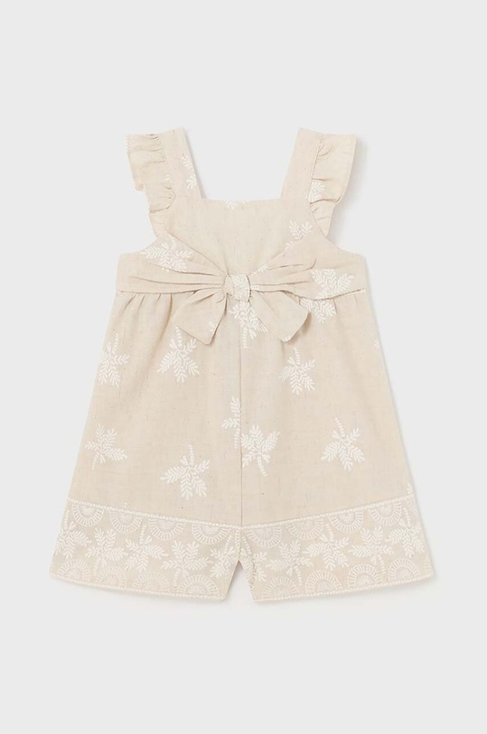 Ολόσωμη φόρμα μωρού Mayoral ύφασμα μπεζ 1846.4H.Baby.PPYH