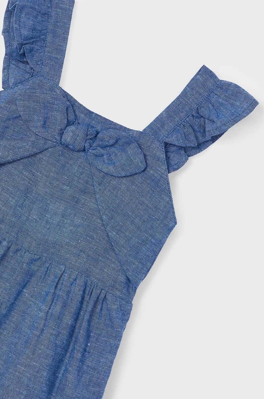 Dziewczynka Mayoral kombinezon lniany dziecięcy 3859.6E.Mini.PPYH niebieski
