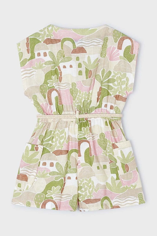 Mayoral salopetă din bumbac pentru copii 3861.6F.Mini.PPYH verde SS24