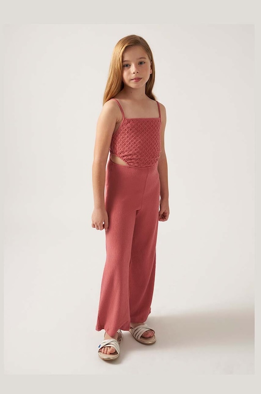 Детский комбинезон Mayoral на бретелях розовый 6859.8C.Junior.PPYH