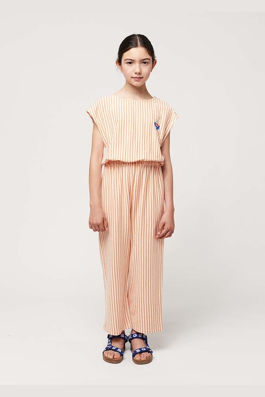 Bobo Choses salopetă din bumbac pentru copii scurt portocaliu 124AC121