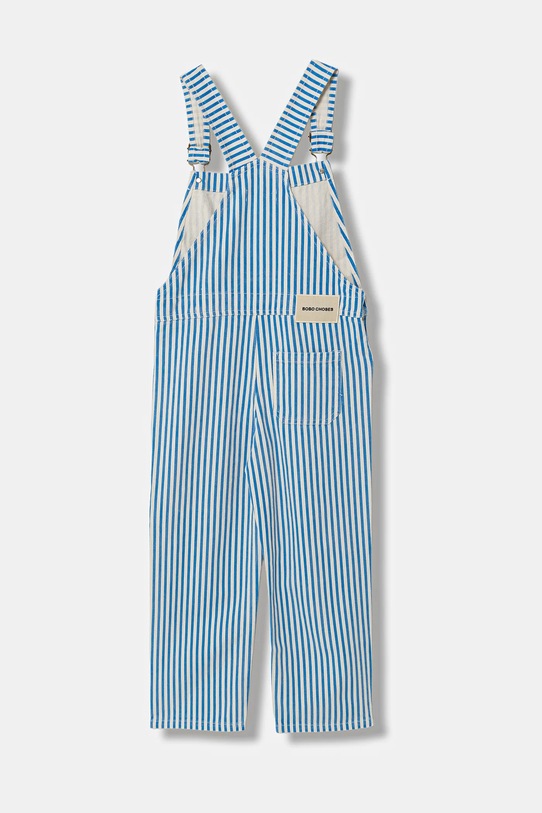 Dziewczynka Bobo Choses ogrodniczki bawełniane dziecięce 124AC123 niebieski