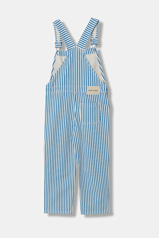 Dziewczynka Bobo Choses ogrodniczki bawełniane dziecięce 124AC123 niebieski