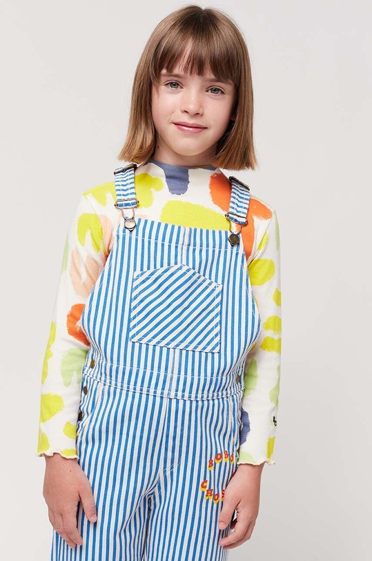 Bobo Choses ogrodniczki bawełniane dziecięce niebieski 124AC123