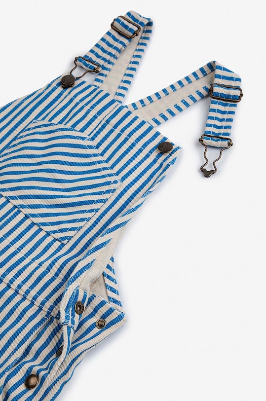 Dziewczynka Bobo Choses ogrodniczki bawełniane dziecięce 124AC123 niebieski