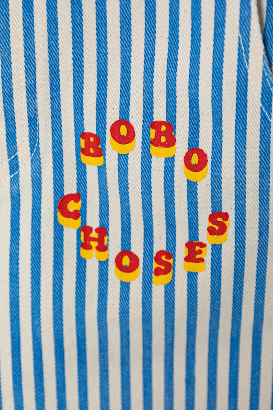 Bobo Choses ogrodniczki bawełniane dziecięce niebieski 124AC123