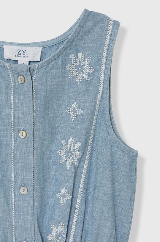 Девочка Детский хлопковый комбинезон zippy 3105989301 голубой