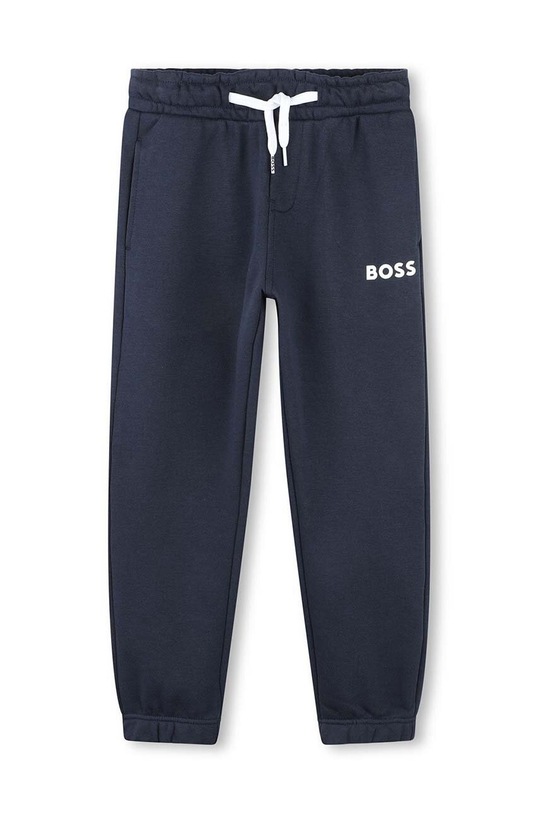 Detské tepláky BOSS pletenina tmavomodrá J50669.162.174