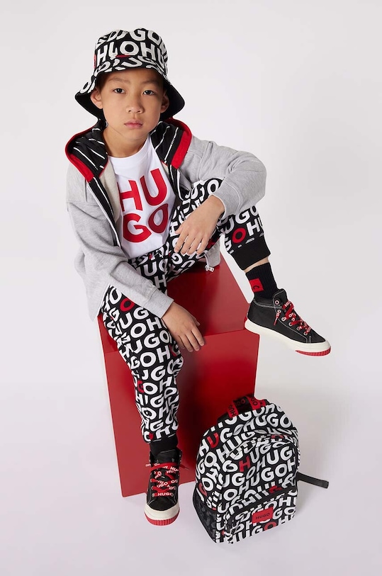 Παιδικό φούτερ HUGO πλεκτό ύφασμα μαύρο G00043.114.150