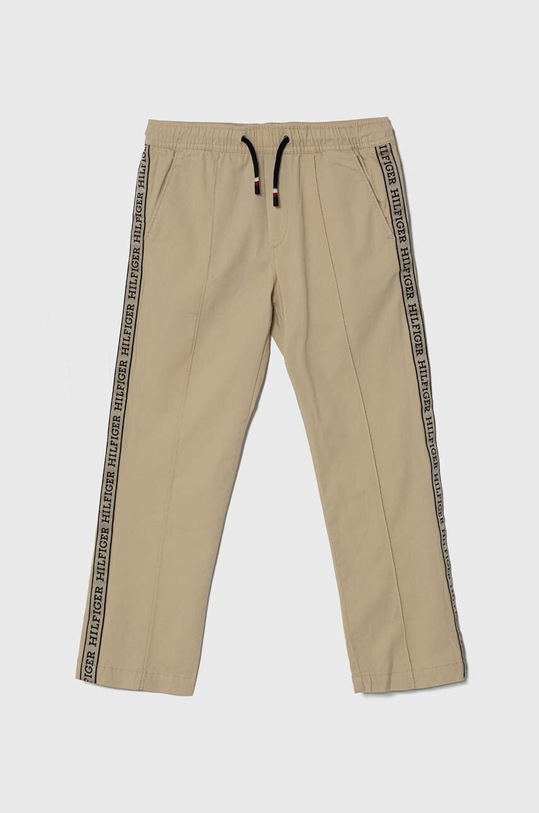 Tommy Hilfiger spodnie dziecięce tkanina beżowy KB0KB08699.128.176.PPYH