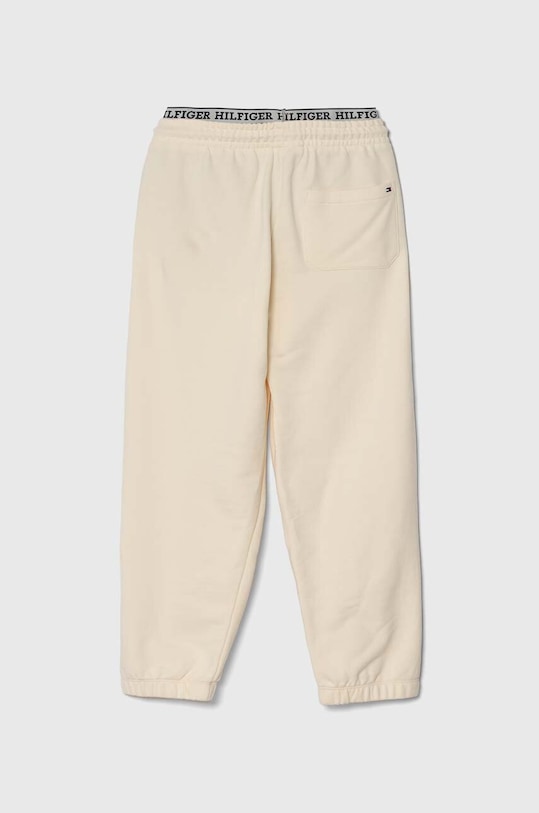 Dětské bavlněné tepláky Tommy Hilfiger KB0KB08700.PPYH béžová SS24