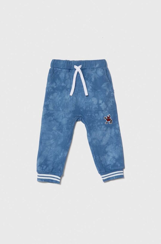 Детские хлопковые штаны United Colors of Benetton хлопок голубой 3EM5GF03P.P.Seasonal