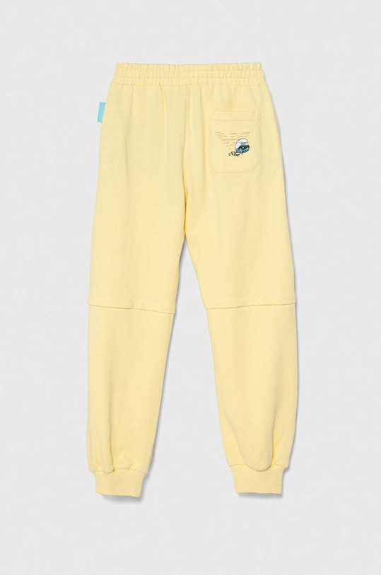 Detské bavlnené tepláky Emporio Armani x The Smurfs 3D4PJN.3J5GZ žltá SS24