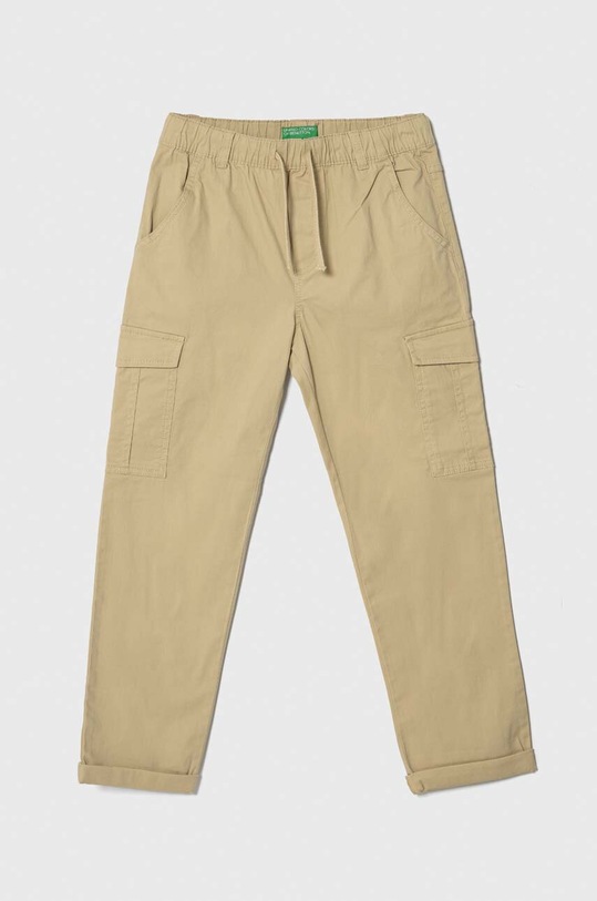 United Colors of Benetton spodnie dziecięce z elastanem beżowy 4HK2CF01V.G.Seasonal