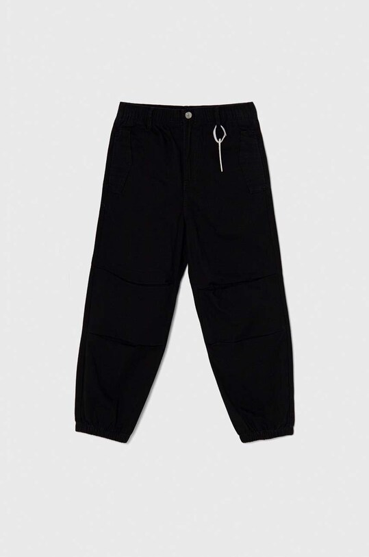 Детские хлопковые брюки United Colors of Benetton хлопок чёрный 4WZVCF035.G.Seasonal